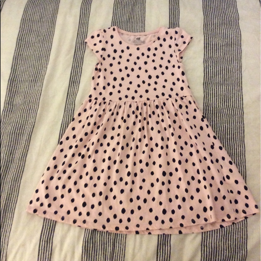 ✨Pink dress with black polka dots